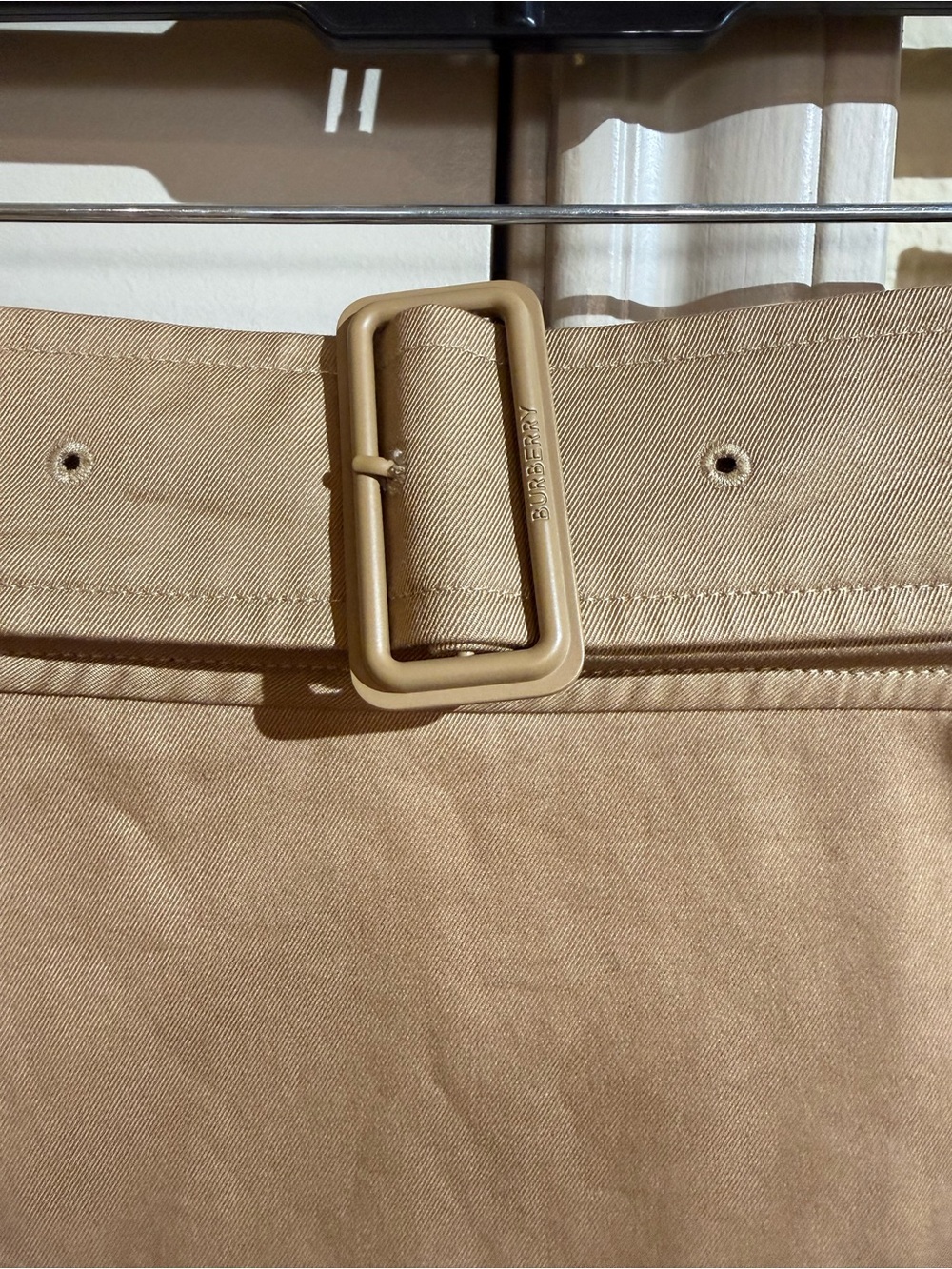 Burberry Camel A-Line Trench Skirt with Belt - Picture 7 of 15